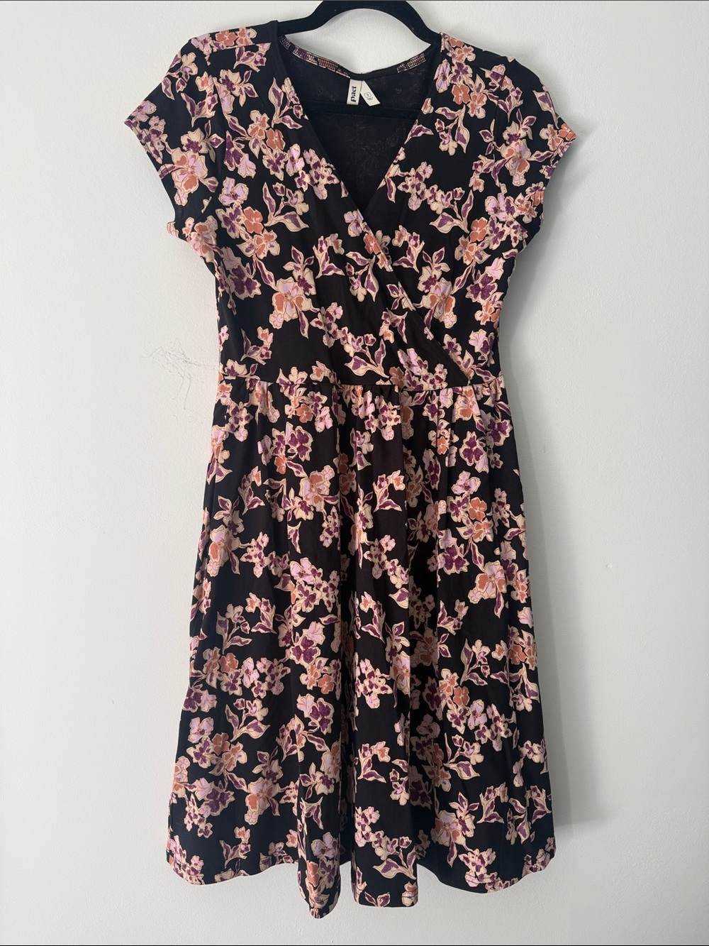 NWOT Pact Floral Faux Wrap Dress